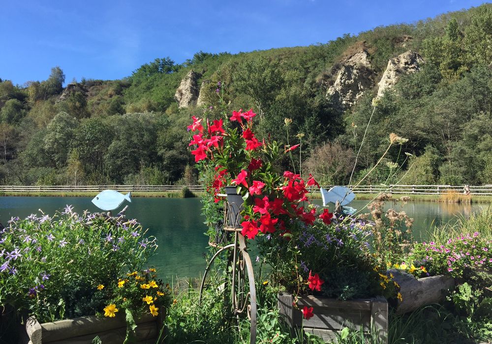 Moderner Wellnessbereich mit Pool und Panoramafenster im Hotel Vier Jahreszeiten in Südtirol